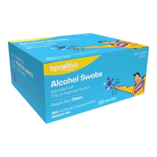 ALCOHOL SWABS 70% 2PLY BX200