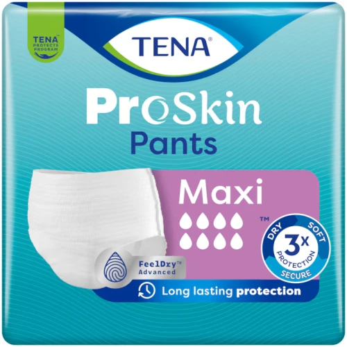 Disposable Pads and Wipes Tena Proskin Pants Maxi XL Pack of 10, 198145
