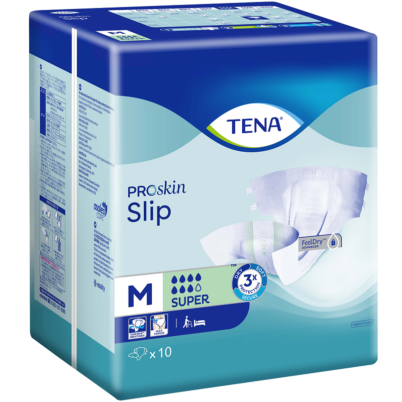 TENA SLIP SUPER PROSKIN MEDIUM Pk10 SLIPS 6 TENA SLIP SUPER PROSKIN MEDIUM Pk10 SLIPS - Image 2