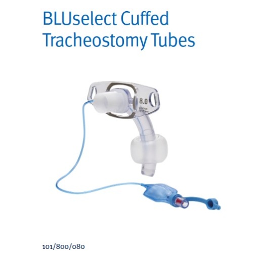 TRACHEOSTOMY TUBE BLU SELECT 8.0, CUFFED, NON-FEN