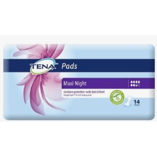 TENA Pads Maxi Night Extra Long Length 3 Packs of 14 Pads