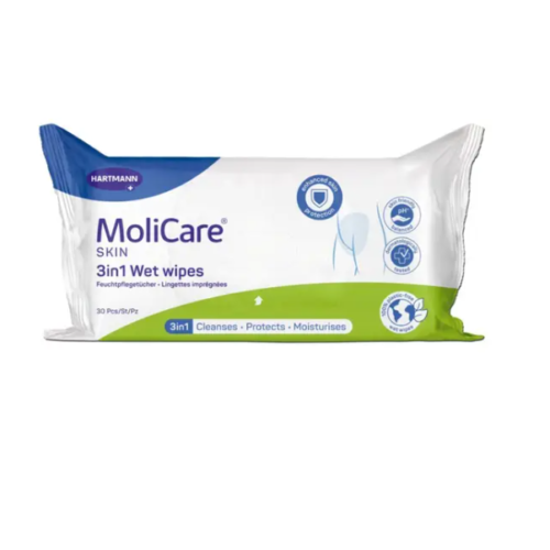 MoliCare Skin 3in1 Wet Wipes PACKET 30 code was 995096