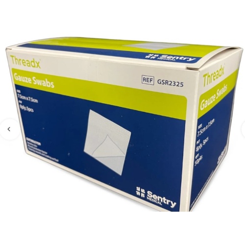 Bathroom GAUZE SWAB STERILE 7.5X7.5CM PKS OF 5 (50) GSR2325