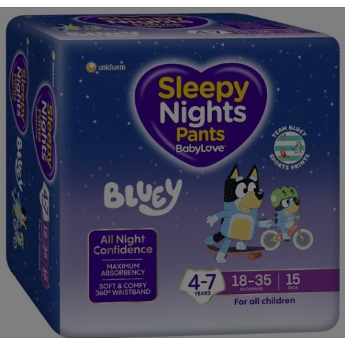 Bathroom Baby Love Sleepynights Pants 4-7yrs 18-35kg Carton 60,4 packs of 15.