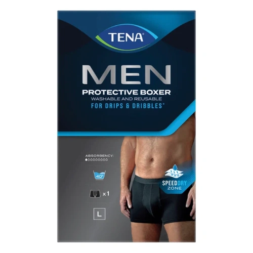 TENA Men's Washable Protective Boxer (x1) Large - Black